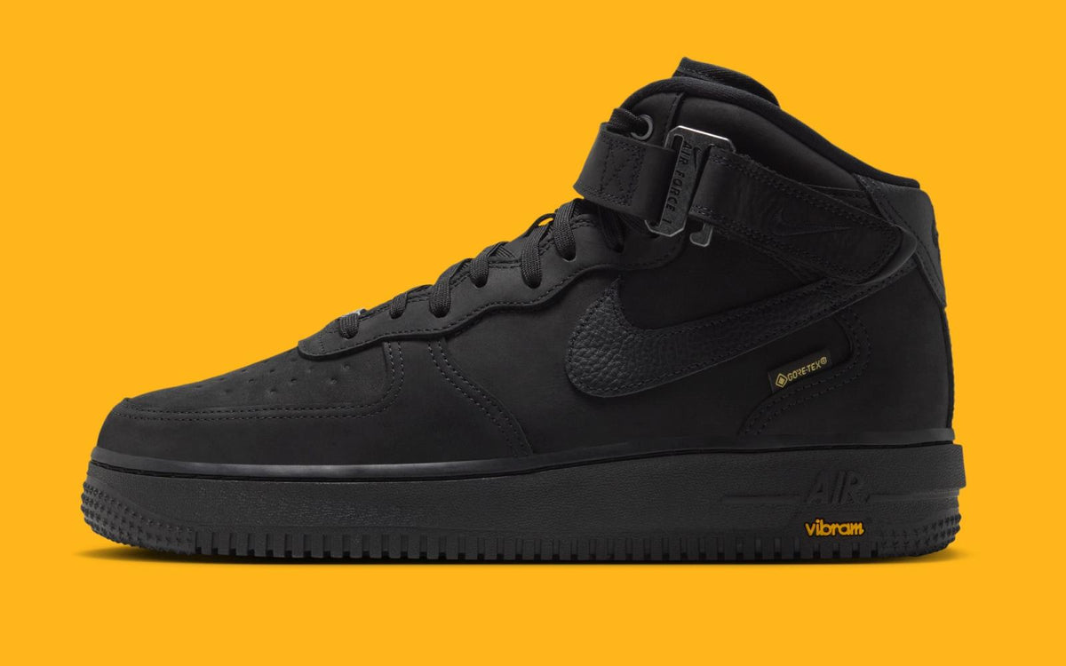 Nike Air Force 1 Mid 07 GORE-TEX Vibram Black IO1875-001 side view