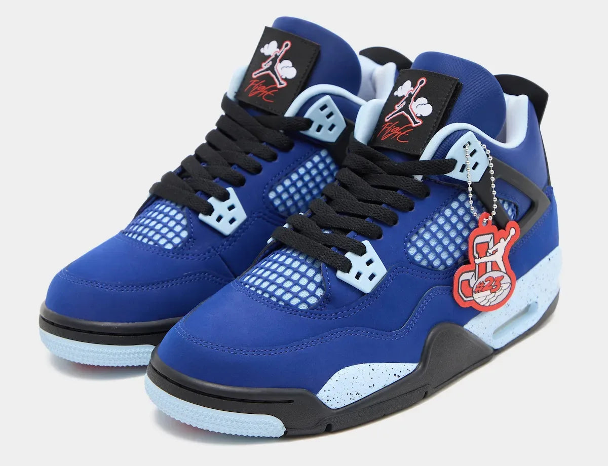 Air Jordan 4 Deep Royal Blue IU4601-400 (JD Sports UK image via JustFreshKicks)