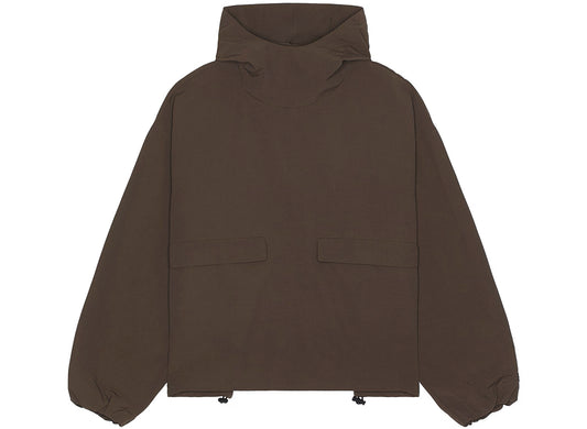 Fear of God Essentials Military Nylon Hooded Anorak in Brown