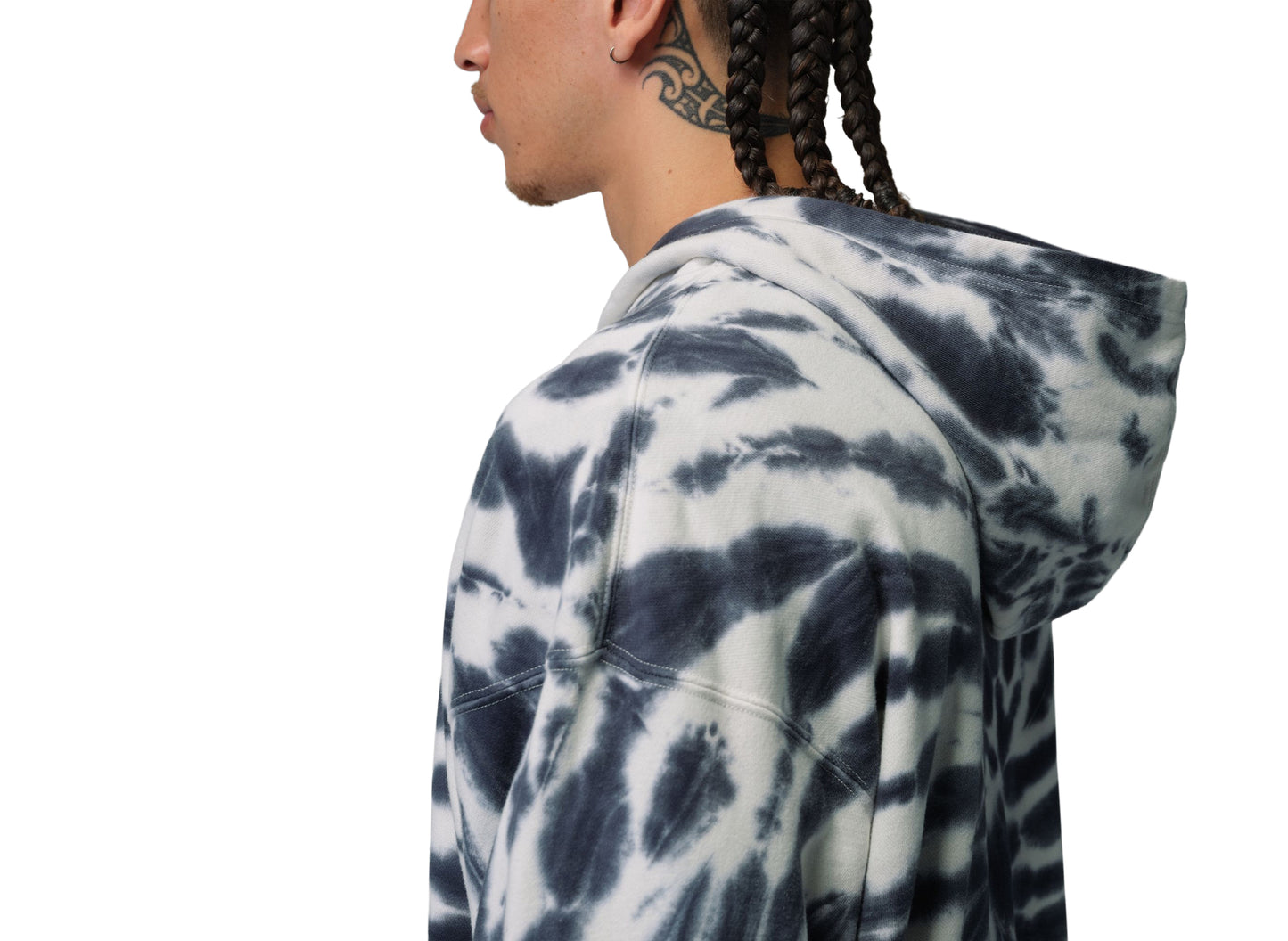 Jordan Brooklyn Fleece Tie-Dye Pullover Festival Hoodie in Sail
