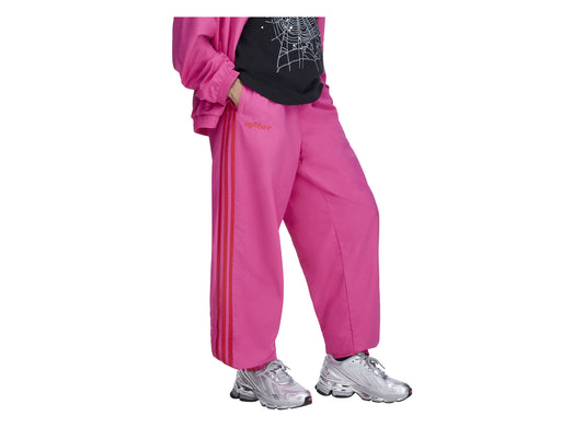 Adidas x Sp5der Nylon Track Pant in the Pink colorway, pink men's track pants
