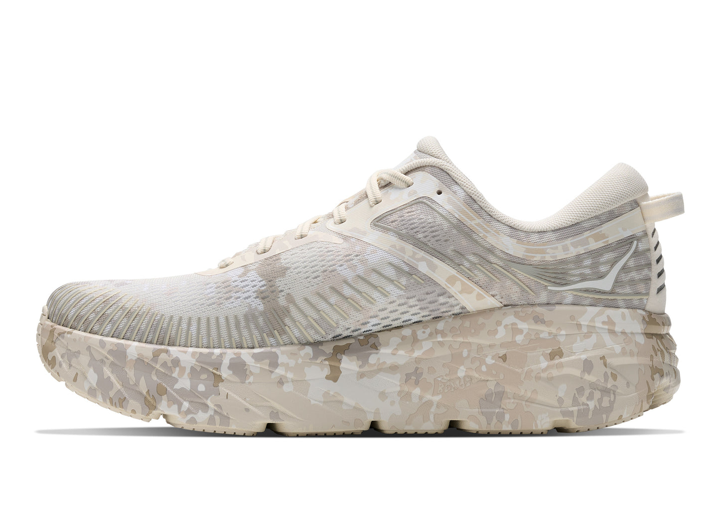 Hoka x BEAMS Bondi 7 in Turtledove / Tidal Foam