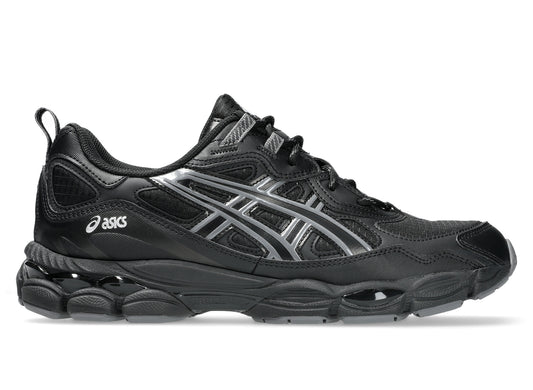Asics Gel-NYC Utility in Black and Carbon, men's running shoe, lateral view