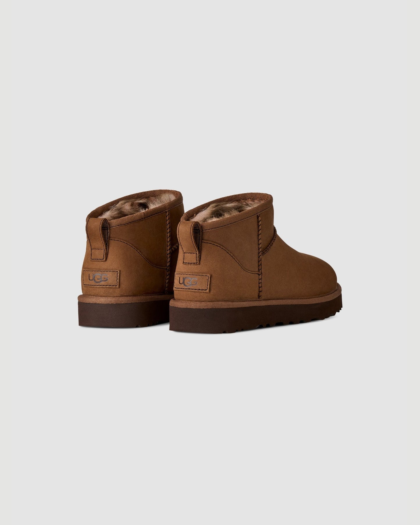 UGG Classic Ultra Mini Nubuck in Dark Chestnut - view 4