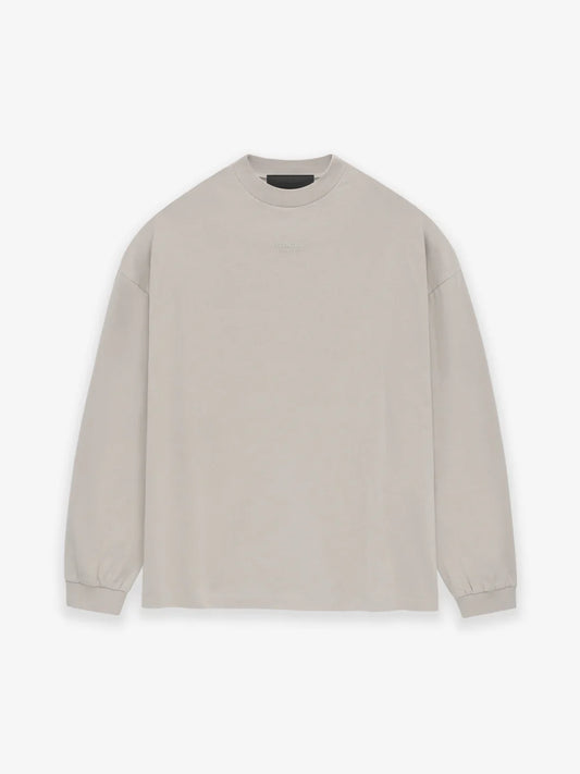 Fear of God Essentials LS Tee in Silver Cloud