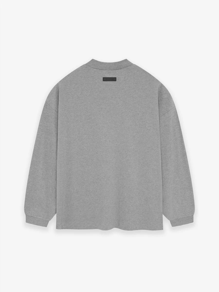 Fear of God Essentials L/S Tee in Dark Heather Oatmeal
