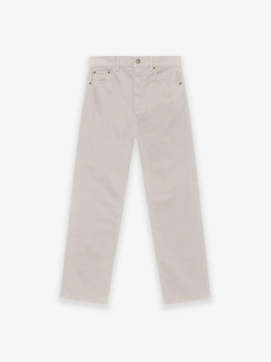Fear of God Essentials Relaxed 5 Pocket Jeans in Silver Cloud