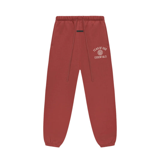 Fear of God Essentials Fleece Sweatpants in Crimson