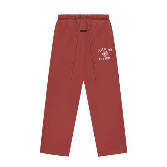 Fear of God Essentials Fleece Relaxed Sweatpants in Crimson