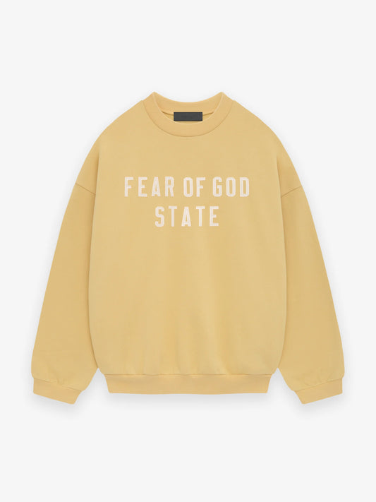 Fear of God Essentials Heavy Fleece Crewneck in Amber