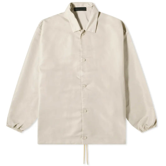 Fear of God Essentials Coaches Jacket in Silver Cloud