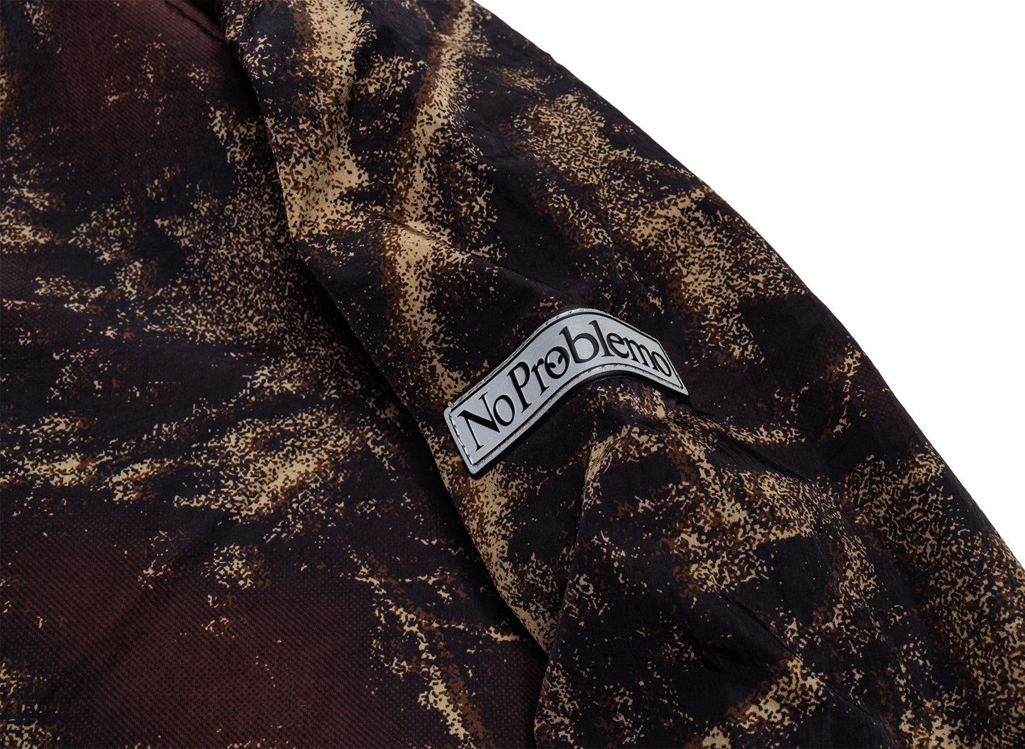 No Problemo Forrest Glitch Nylon Jacket in Camo