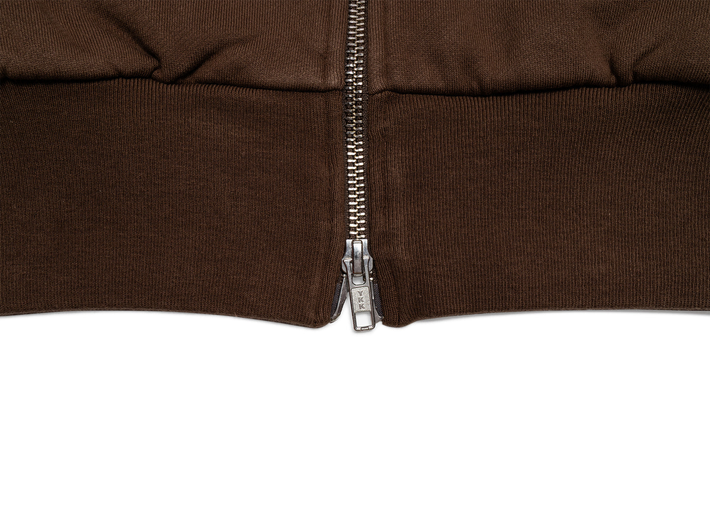 No Problemo Sticker Zip Thru Hoodie in Brown