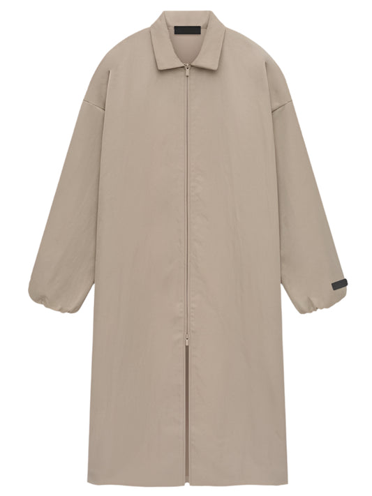 Fear of God Essentials Textured Nylon Trench in Desert Sand