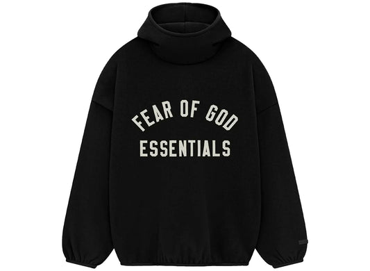 Fear of God Essentials Brushed Hoodie in Black