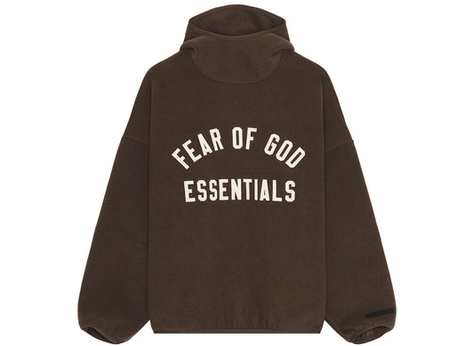 Fear of God Essentials Brushed Hoodie in Brown