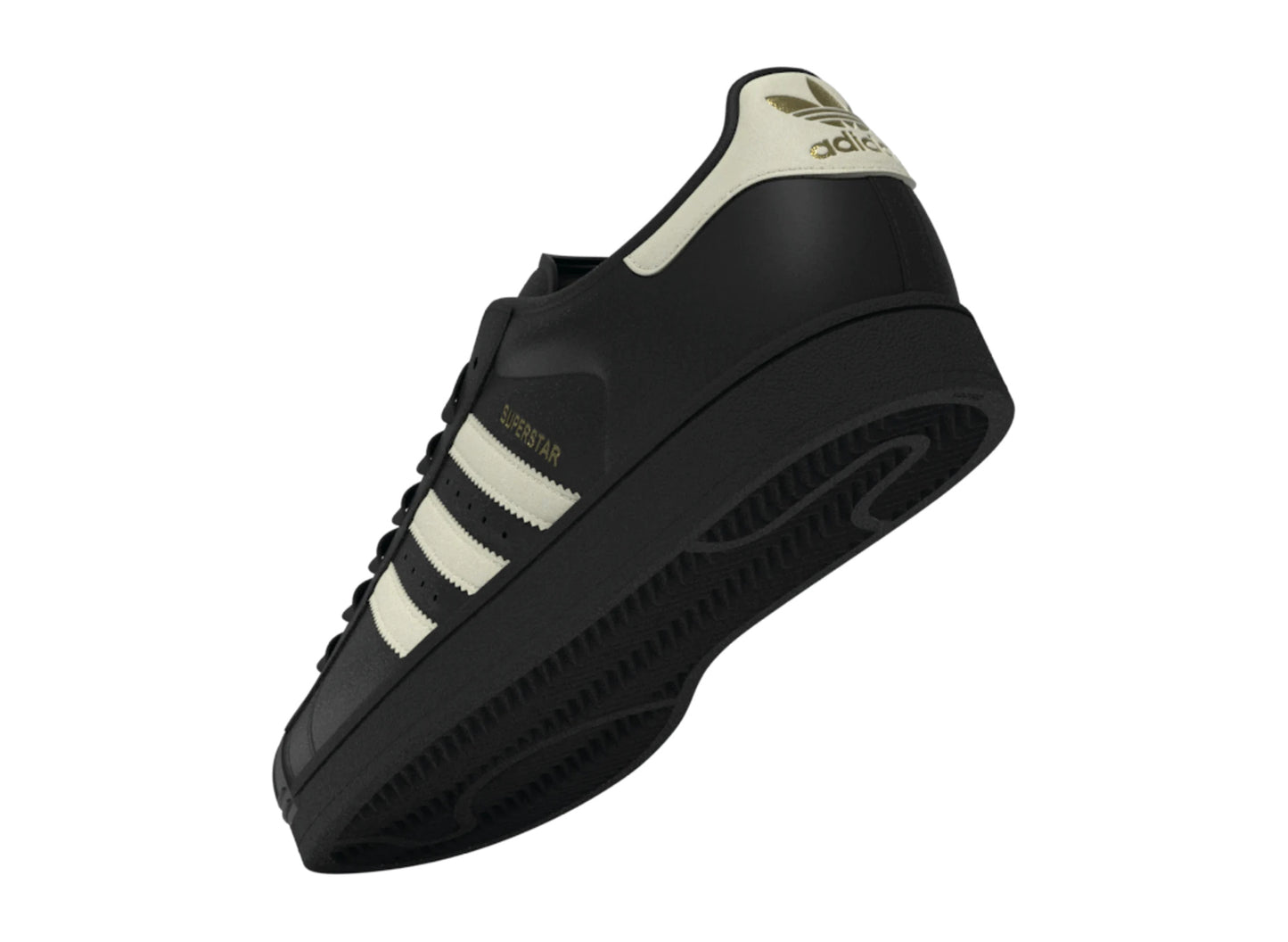 Adidas Superstar II KZ6730 Core Black Cream White alternate heel and outsole view