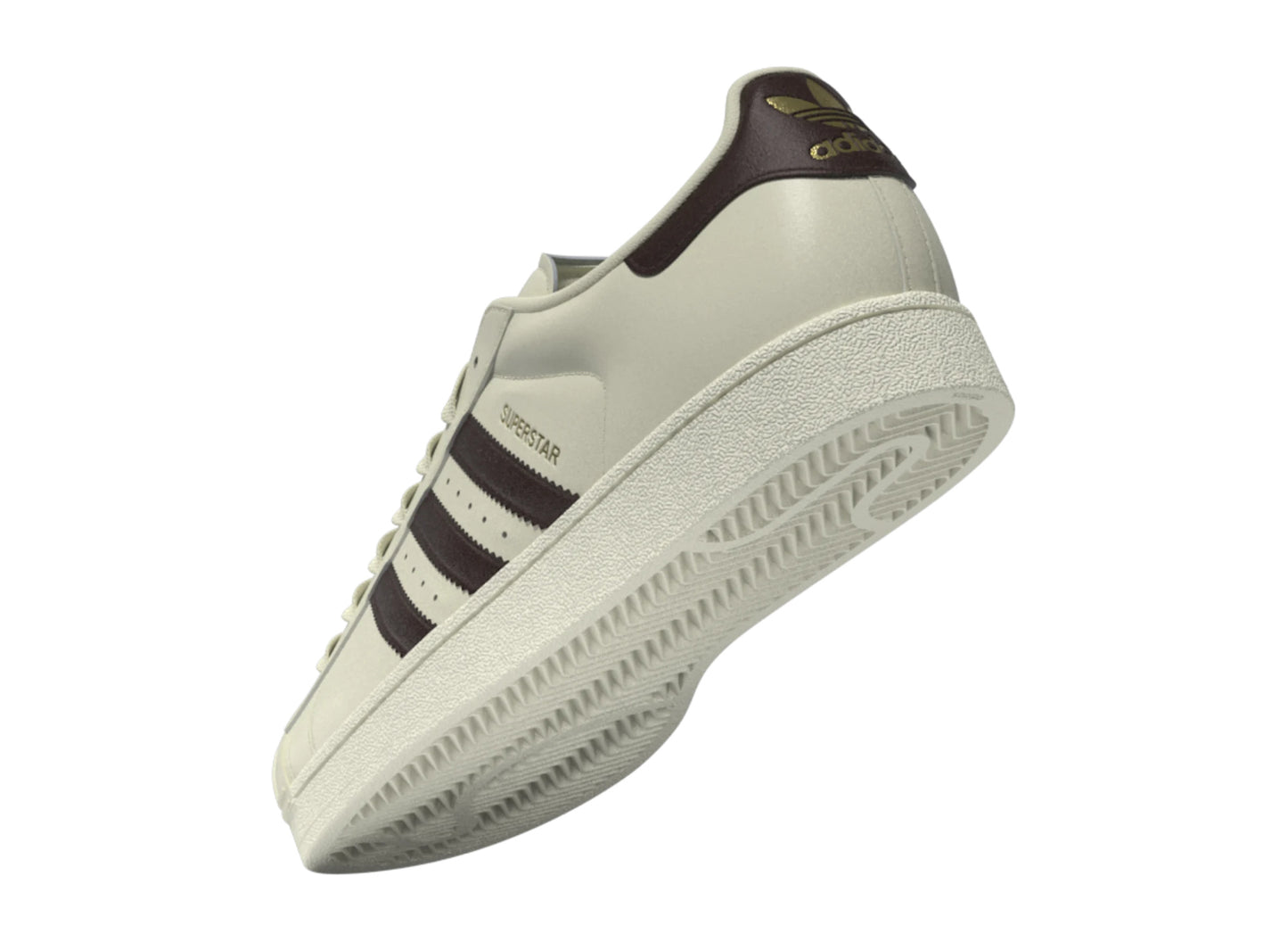 Adidas Superstar II KZ6731 Cream White Auburn alternate heel and outsole view