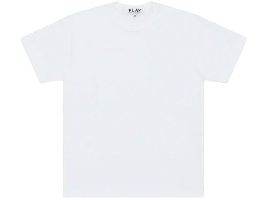 Comme des Garçons Play Red Emblem Back Logo T-Shirt in White