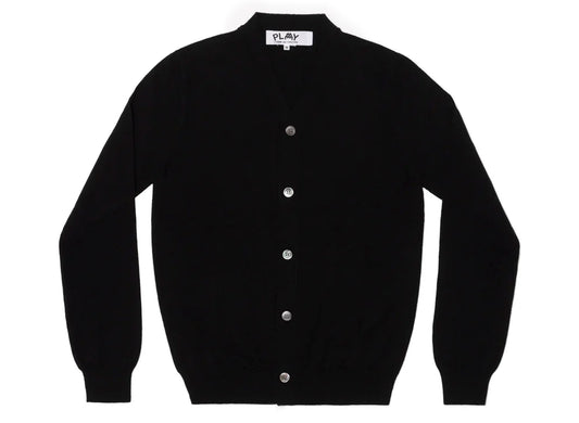 Comme des Garçons PLAY Invader Cardigan in Black