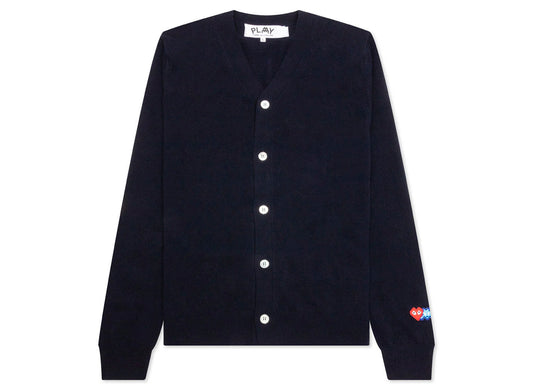 Comme des Garçons PLAY Invader Cardigan in Navy