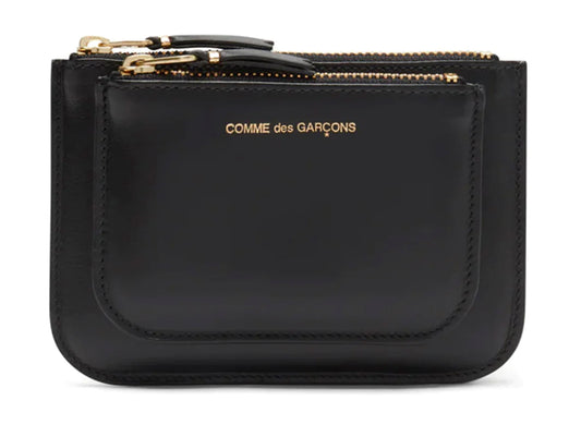 Comme des Garçon Outside Pocket Zip Pouch in Black