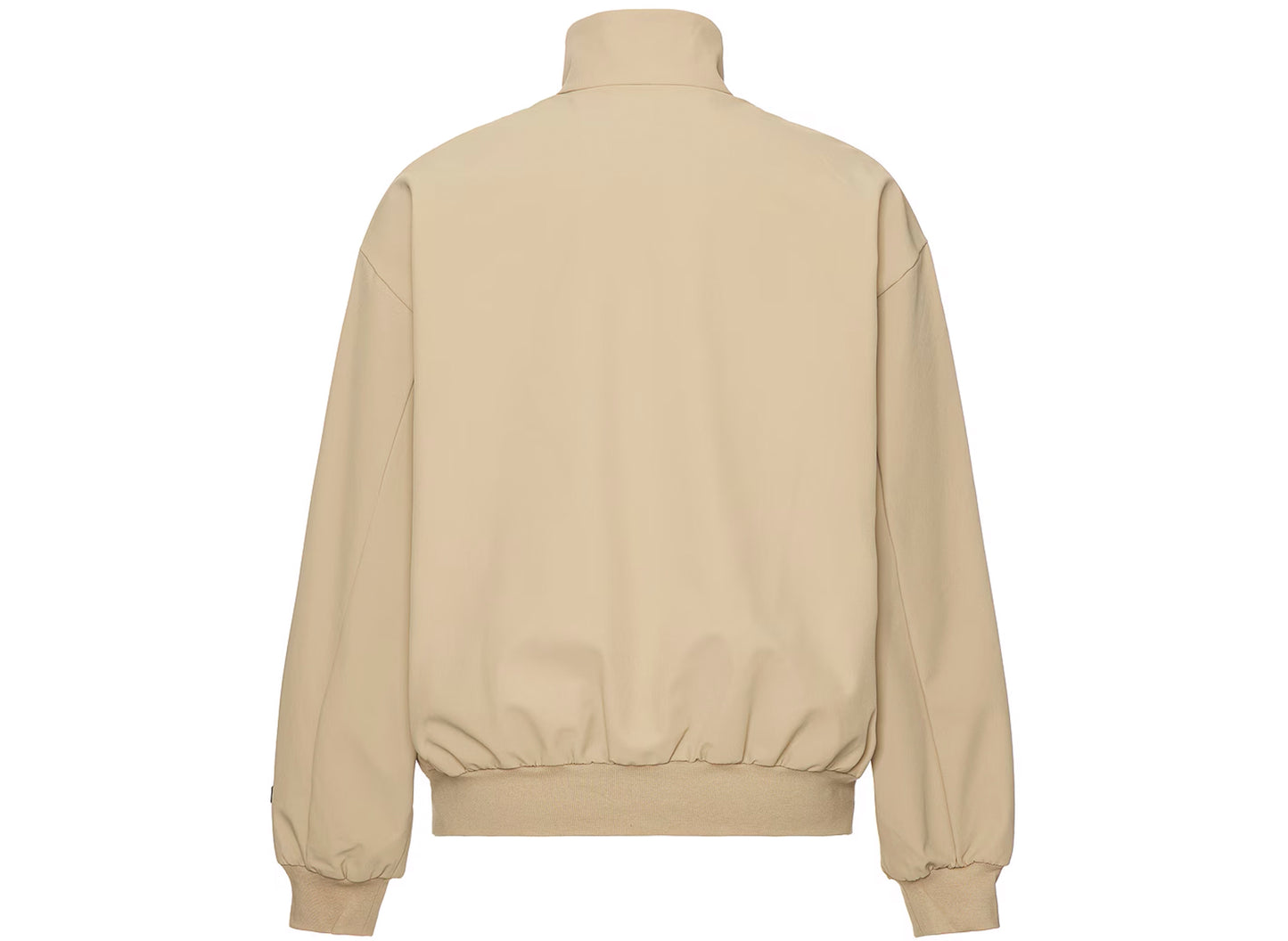 Fear of God Essentials Bonded Nylon Bomber Jacket in Desert Sand