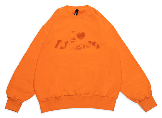No Problemo I Heart Sweatshirt in Orange