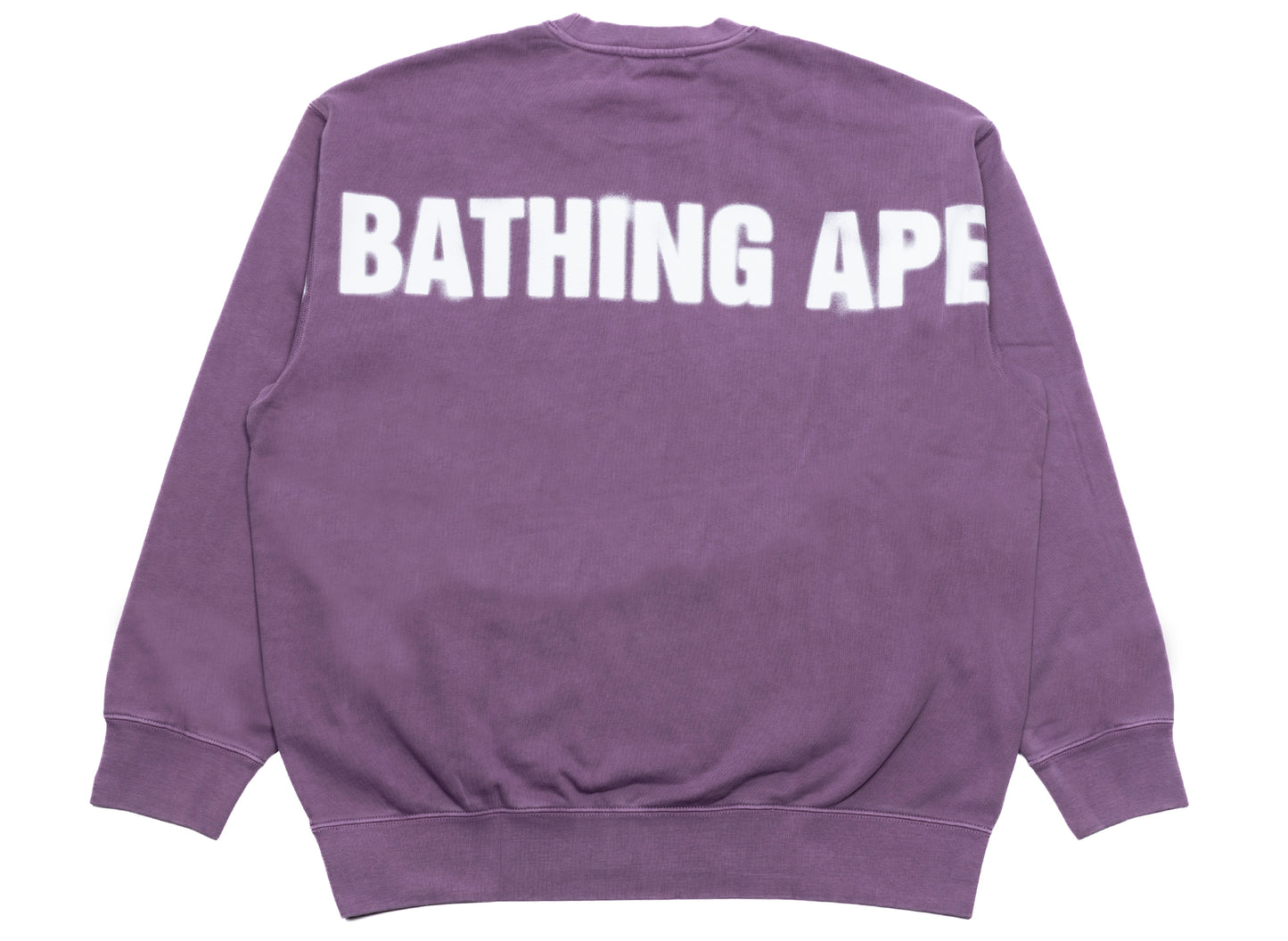 A Bathing Ape Spray Ape Garment Dyed Crewneck xld