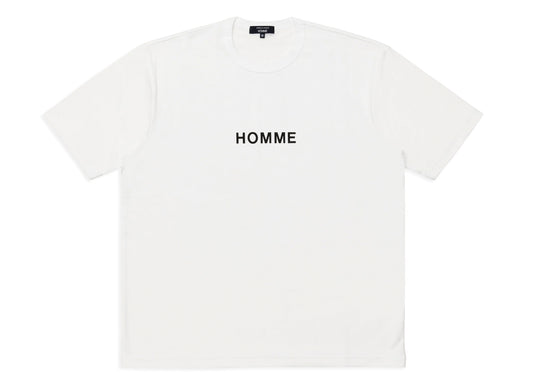 Comme des Garçons HOMME Logo T-Shirt in White v2