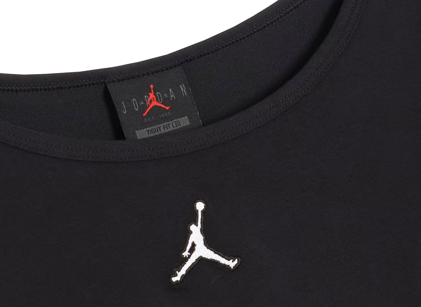Women's Jordan Flight Cropped L/S Tee in Black