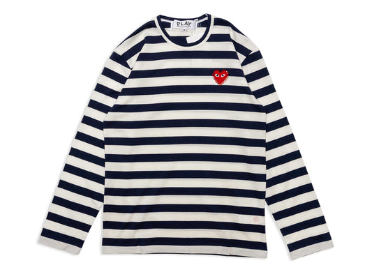 Comme des Garçons PLAY Rhinestone Emblem L/S Tee