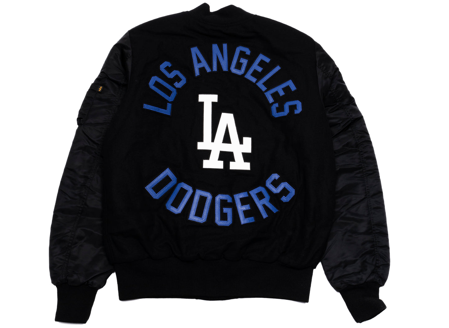 New Era Alpha Industries Los Angeles Dodgers MA1 Jacket F3 in Black