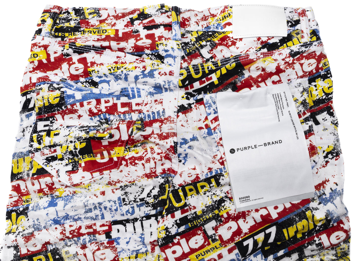 Purple Brand Stickers Denim Jeans