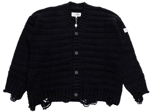 Maison Margiela MM6 Distressed Knit Cardigan