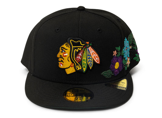 New Era Tonal Florals Chicago Blackhawks Fitted Hat