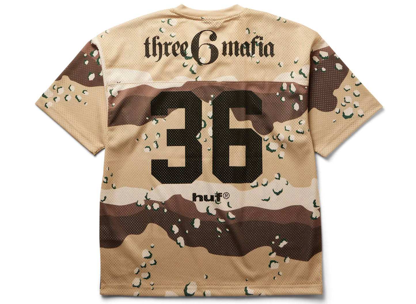 HUF x Three 6 Mafia Football Jersey in Camo
