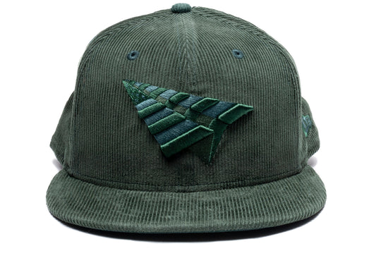 Paper Planes Corduroy Crown 59Fifty Fitted Hat in Dark Green