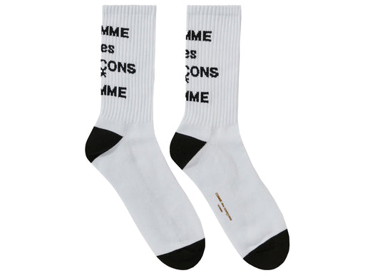 Comme des Garçon HOMME Socks in White v1