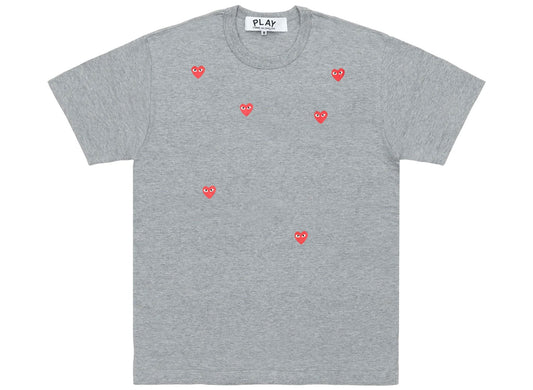 Comme des Garçons Play Scatter Heart T-Shirt in Grey