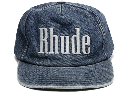 Rhude Washed Denim Logo Hat
