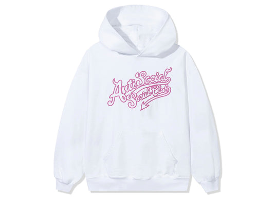 Anti Social Social Club Script Club Hoodie in White