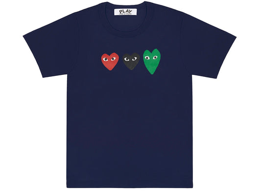 Comme des Garçons Play Men Triple Heart T-Shirt
