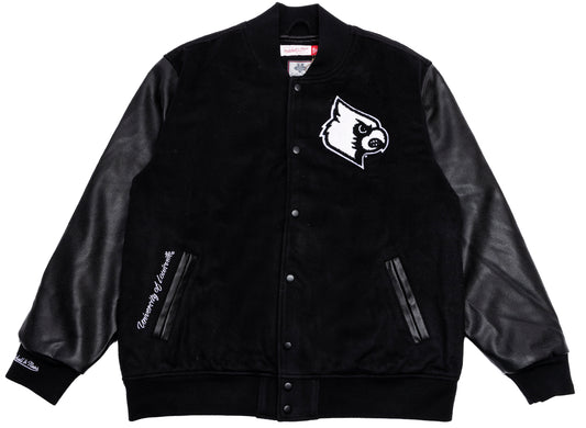 Mitchell & Ness NCAA Blackout Collection Louisville Cardinals Varsity Jacket