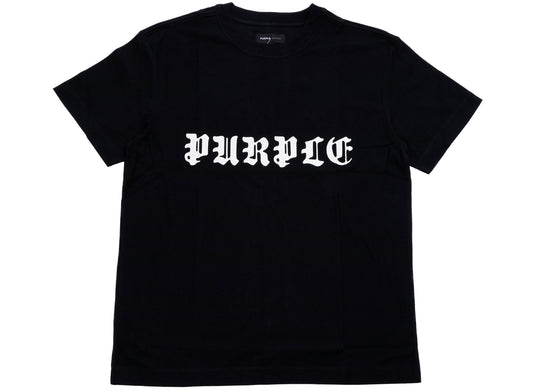 Purple Brand Textured Jersey S/S Tee in Black