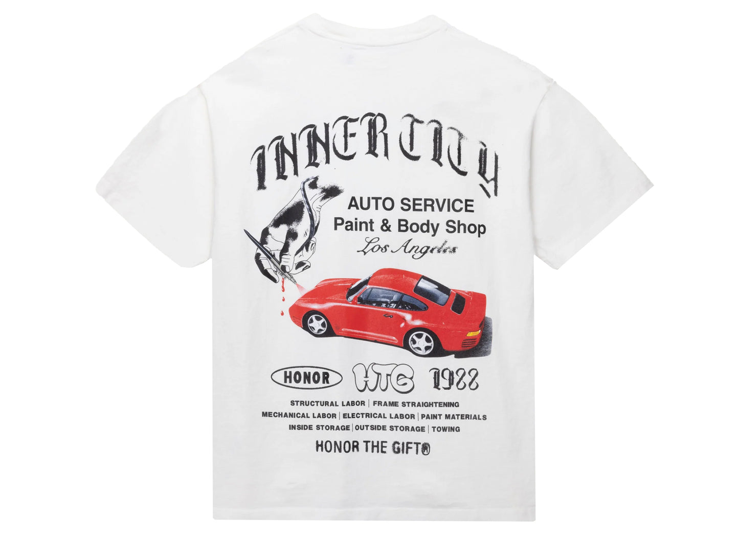 Honor the Gift Inner City Auto Service S/S Tee in White