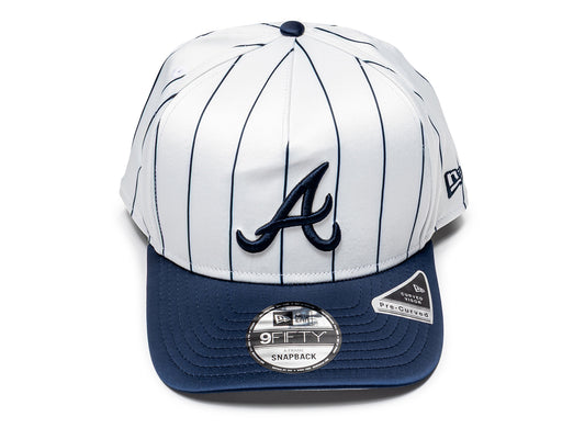 New Era 950AF Satin Pinstripe Atlanta Braves Snapback Hat