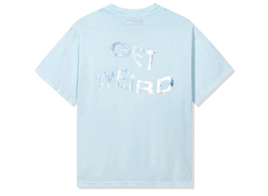 Anti Social Social Club Get Weird Hologram Tee in Sky Blue