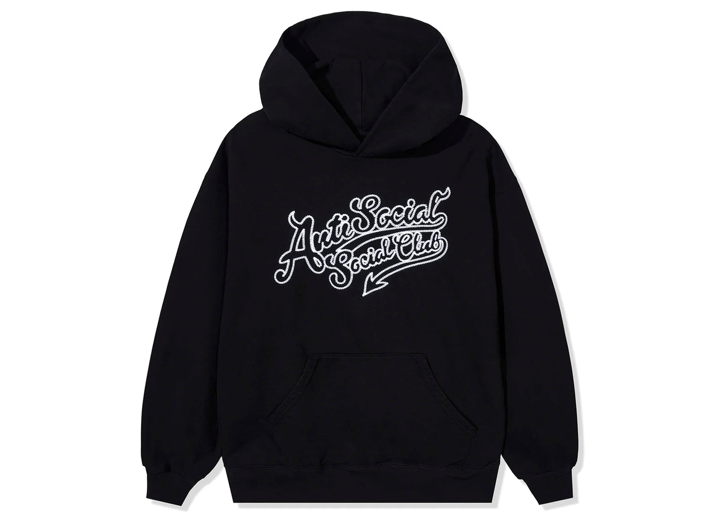 Anti Social Social Club Script Club Hoodie in Black