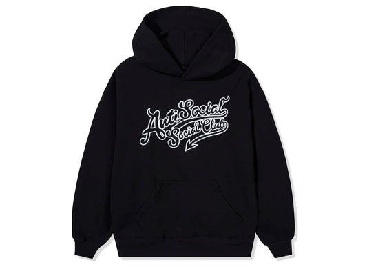 Anti Social Social Club Script Club Hoodie in Black